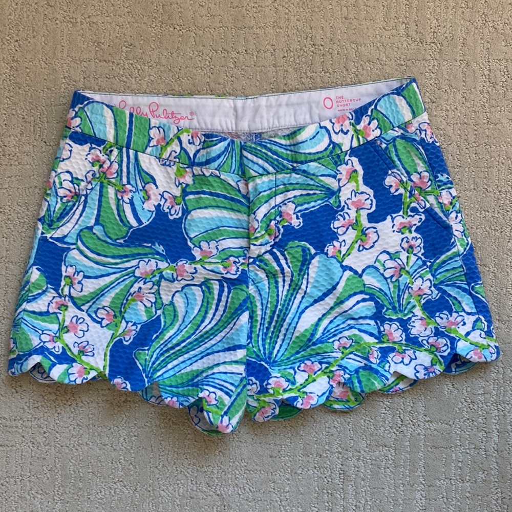 💙💚Lilly Pulitzer Scalloped Shorts Size 0💚💙